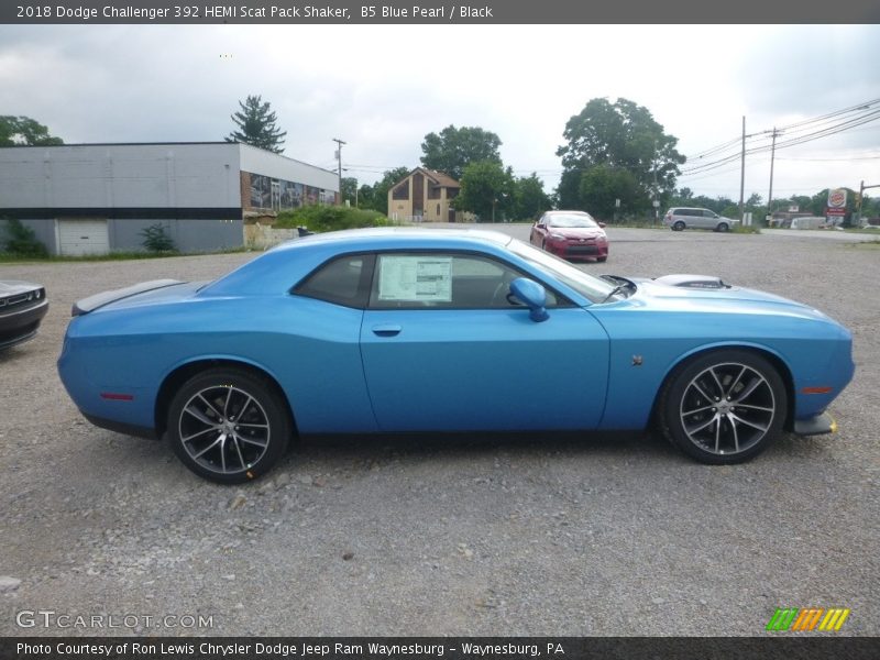 B5 Blue Pearl / Black 2018 Dodge Challenger 392 HEMI Scat Pack Shaker