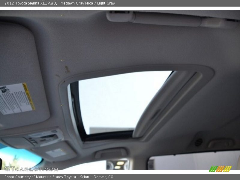 Predawn Gray Mica / Light Gray 2012 Toyota Sienna XLE AWD