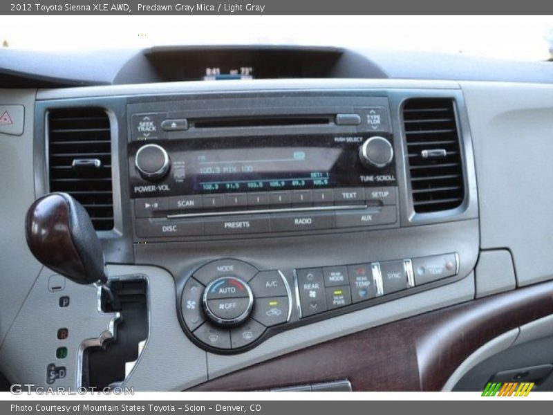 Predawn Gray Mica / Light Gray 2012 Toyota Sienna XLE AWD
