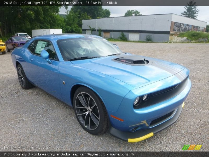 B5 Blue Pearl / Black 2018 Dodge Challenger 392 HEMI Scat Pack Shaker