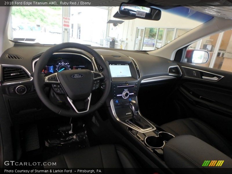Ruby Red / Ebony 2018 Ford Edge Titanium AWD