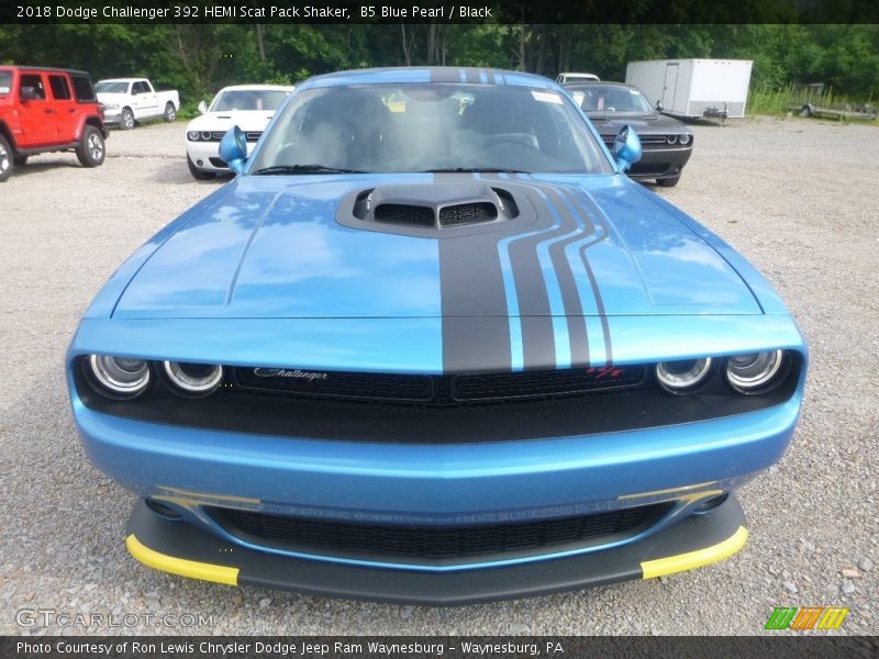 B5 Blue Pearl / Black 2018 Dodge Challenger 392 HEMI Scat Pack Shaker