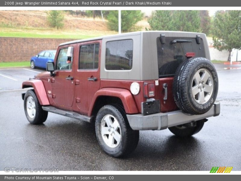 Red Rock Crystal Pearl / Dark Khaki/Medium Khaki 2008 Jeep Wrangler Unlimited Sahara 4x4