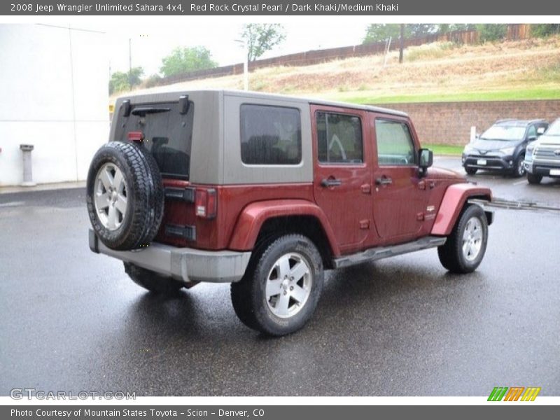 Red Rock Crystal Pearl / Dark Khaki/Medium Khaki 2008 Jeep Wrangler Unlimited Sahara 4x4