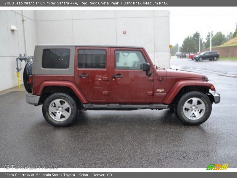 Red Rock Crystal Pearl / Dark Khaki/Medium Khaki 2008 Jeep Wrangler Unlimited Sahara 4x4