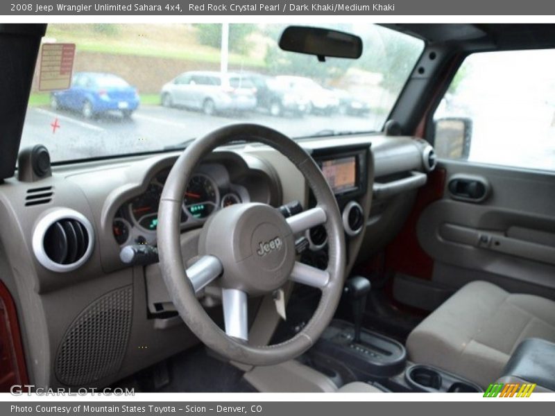 Red Rock Crystal Pearl / Dark Khaki/Medium Khaki 2008 Jeep Wrangler Unlimited Sahara 4x4