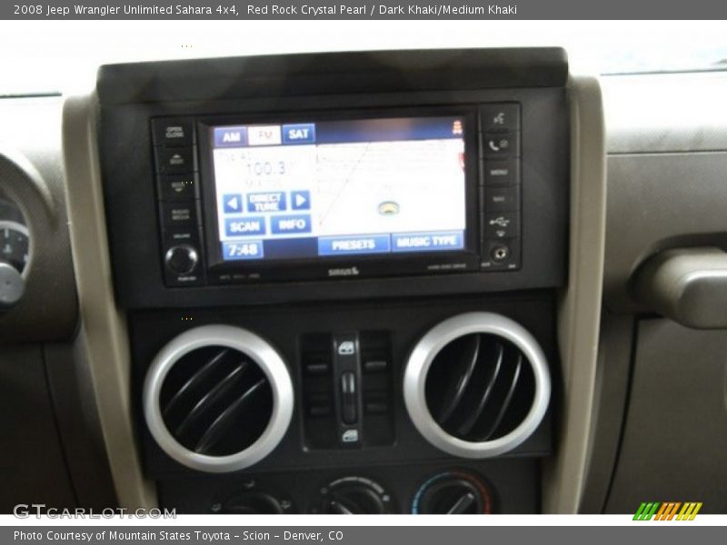 Red Rock Crystal Pearl / Dark Khaki/Medium Khaki 2008 Jeep Wrangler Unlimited Sahara 4x4