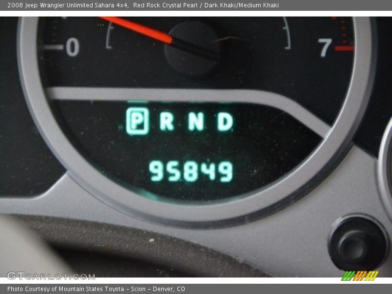 Red Rock Crystal Pearl / Dark Khaki/Medium Khaki 2008 Jeep Wrangler Unlimited Sahara 4x4