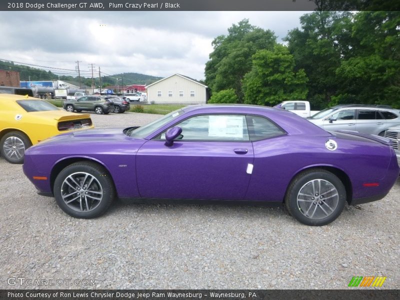 Plum Crazy Pearl / Black 2018 Dodge Challenger GT AWD