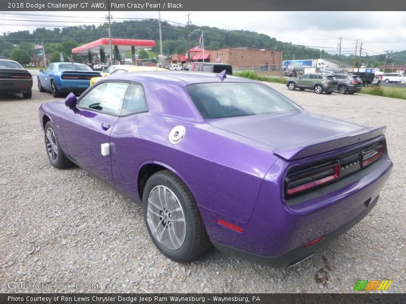 Plum Crazy Pearl / Black 2018 Dodge Challenger GT AWD
