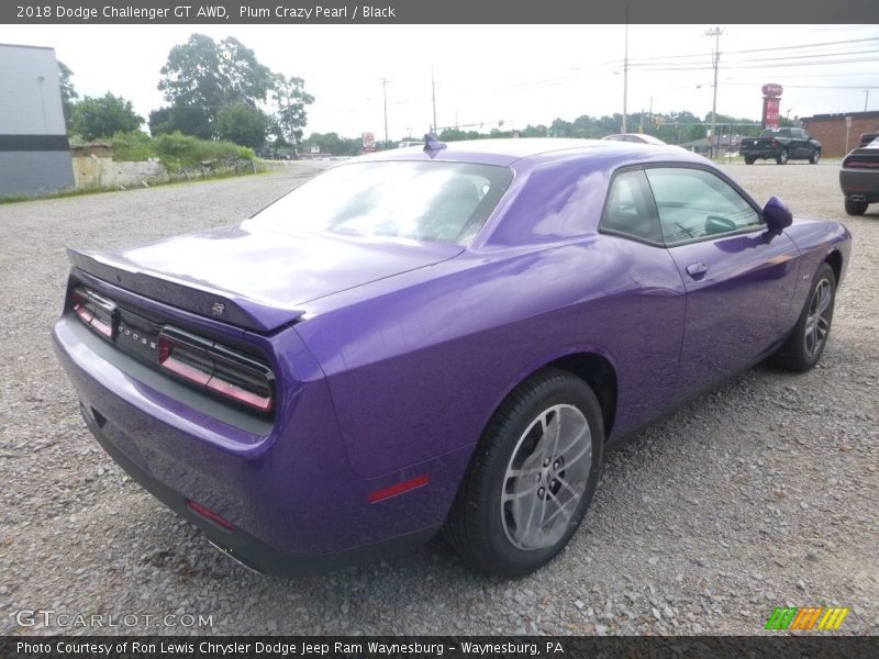 Plum Crazy Pearl / Black 2018 Dodge Challenger GT AWD