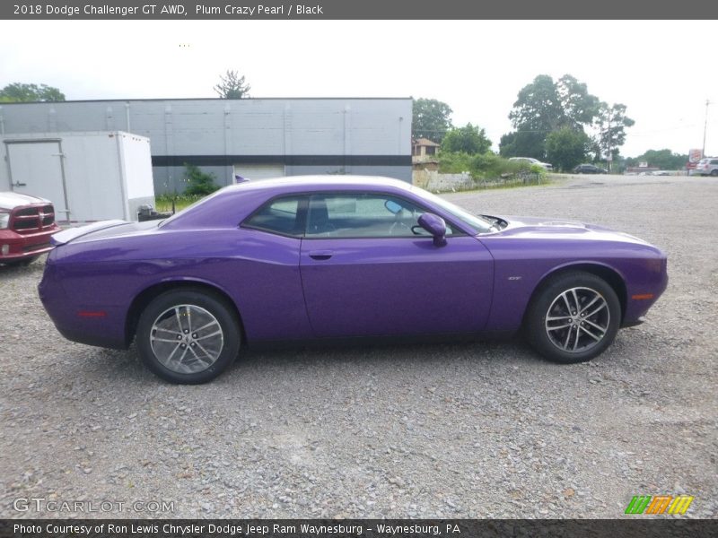 Plum Crazy Pearl / Black 2018 Dodge Challenger GT AWD