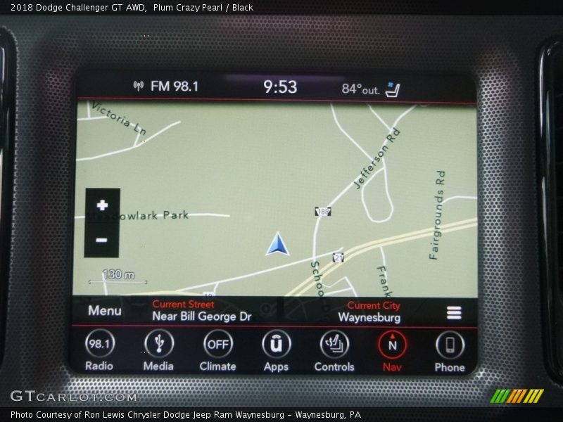 Navigation of 2018 Challenger GT AWD