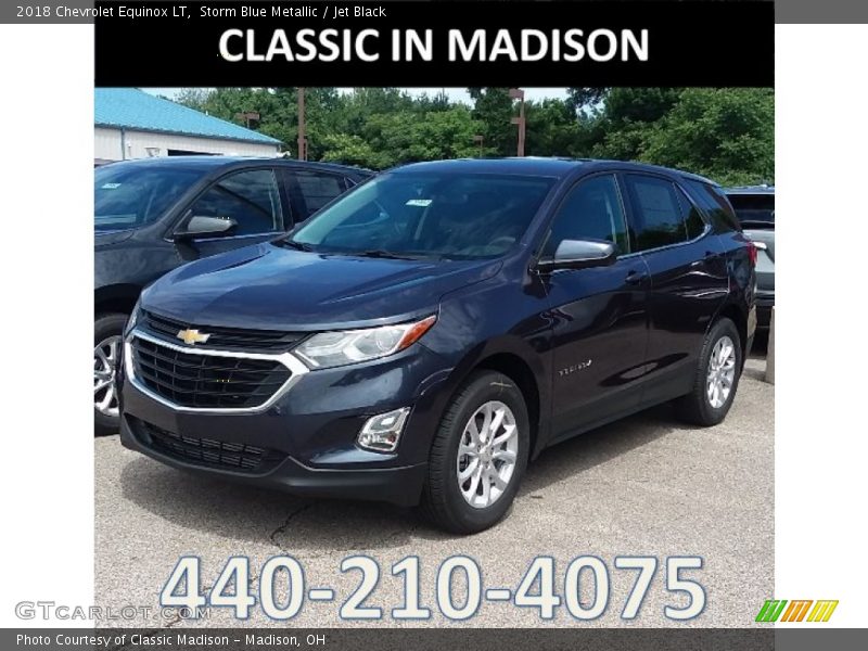 Storm Blue Metallic / Jet Black 2018 Chevrolet Equinox LT