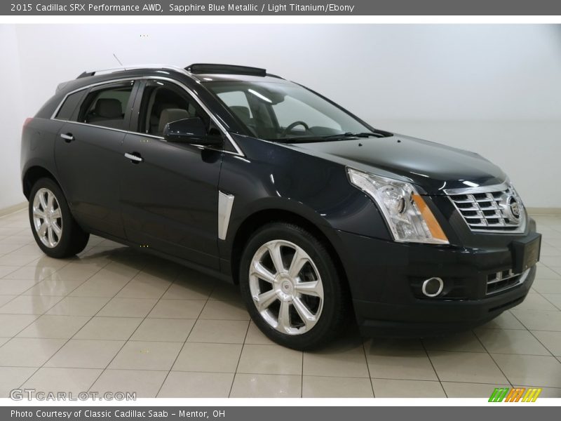 Sapphire Blue Metallic / Light Titanium/Ebony 2015 Cadillac SRX Performance AWD
