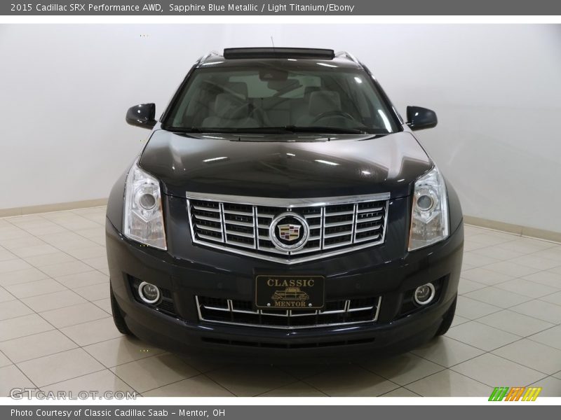 Sapphire Blue Metallic / Light Titanium/Ebony 2015 Cadillac SRX Performance AWD