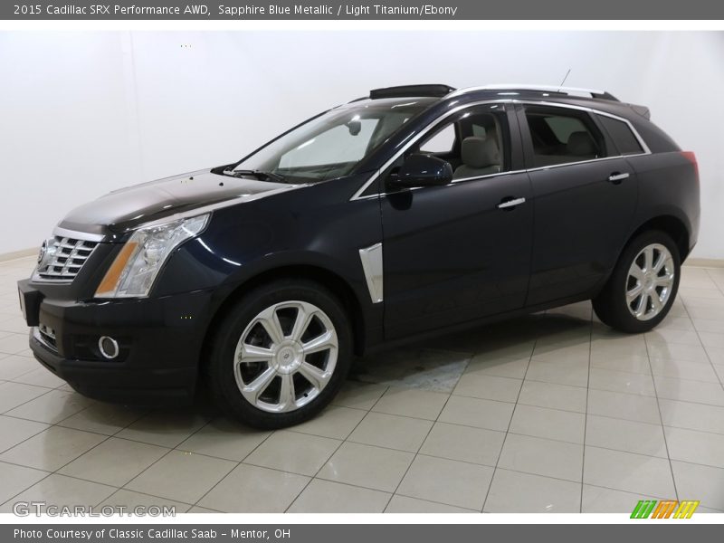 Sapphire Blue Metallic / Light Titanium/Ebony 2015 Cadillac SRX Performance AWD