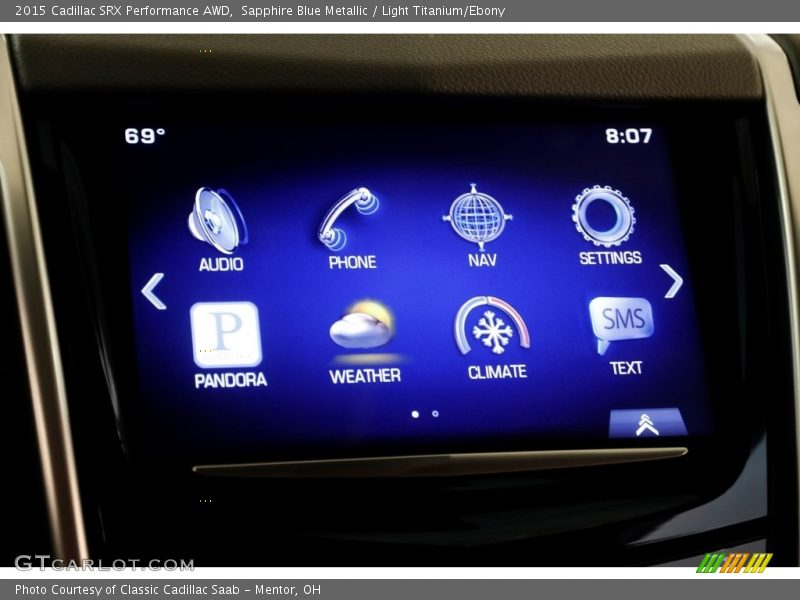 Sapphire Blue Metallic / Light Titanium/Ebony 2015 Cadillac SRX Performance AWD