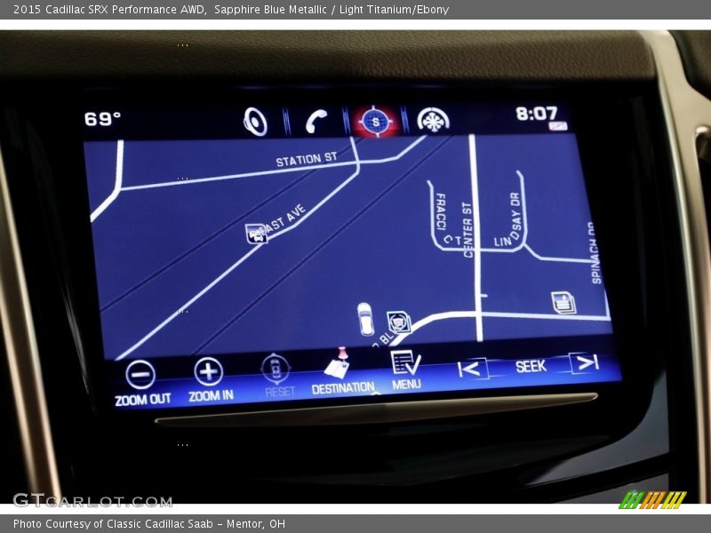 Sapphire Blue Metallic / Light Titanium/Ebony 2015 Cadillac SRX Performance AWD