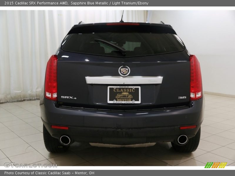 Sapphire Blue Metallic / Light Titanium/Ebony 2015 Cadillac SRX Performance AWD