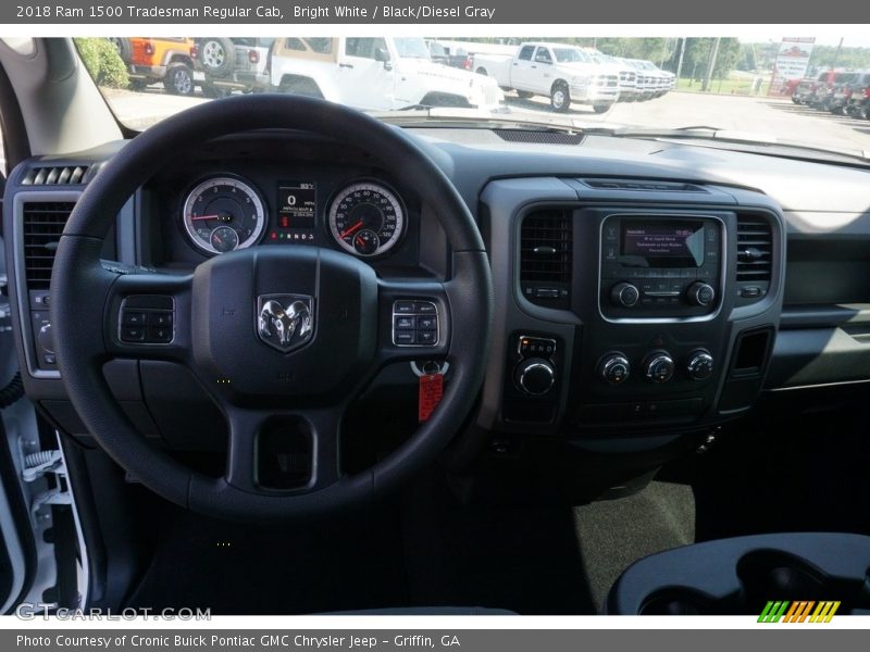 Bright White / Black/Diesel Gray 2018 Ram 1500 Tradesman Regular Cab