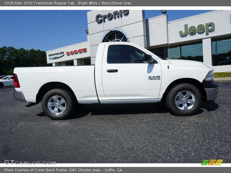 Bright White / Black/Diesel Gray 2018 Ram 1500 Tradesman Regular Cab