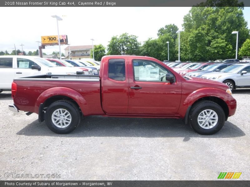 Cayenne Red / Beige 2018 Nissan Frontier SV King Cab 4x4