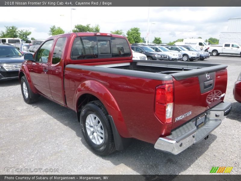 Cayenne Red / Beige 2018 Nissan Frontier SV King Cab 4x4