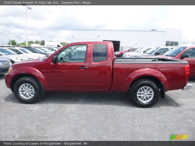 Cayenne Red / Beige 2018 Nissan Frontier SV King Cab 4x4