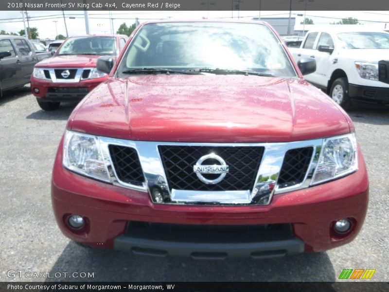 Cayenne Red / Beige 2018 Nissan Frontier SV King Cab 4x4