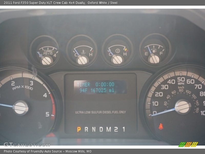 Oxford White / Steel 2011 Ford F350 Super Duty XLT Crew Cab 4x4 Dually