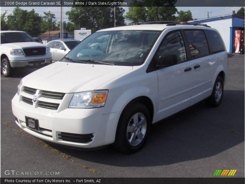 Stone White / Dark Slate/Light Shale 2008 Dodge Grand Caravan SE