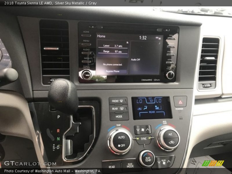 Silver Sky Metallic / Gray 2018 Toyota Sienna LE AWD