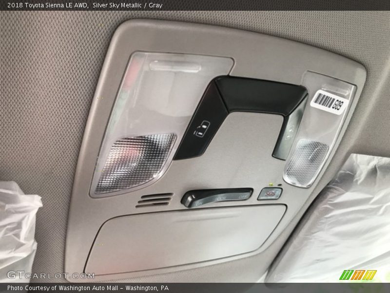 Silver Sky Metallic / Gray 2018 Toyota Sienna LE AWD