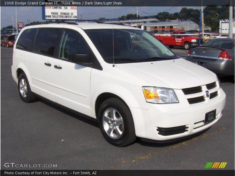 Stone White / Dark Slate/Light Shale 2008 Dodge Grand Caravan SE