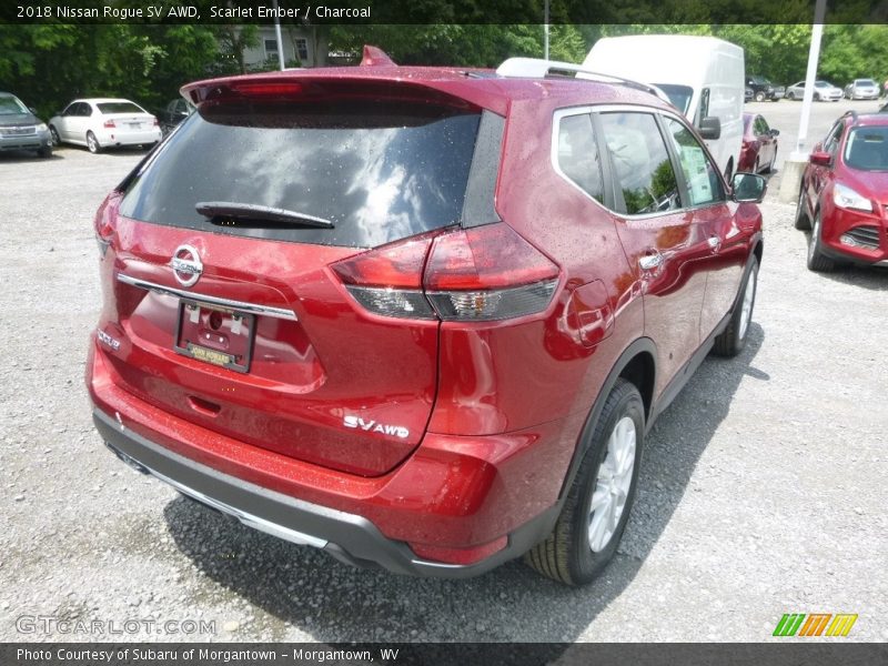 Scarlet Ember / Charcoal 2018 Nissan Rogue SV AWD