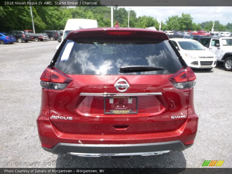 Scarlet Ember / Charcoal 2018 Nissan Rogue SV AWD