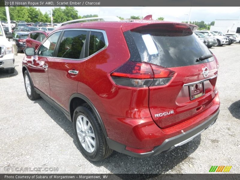 Scarlet Ember / Charcoal 2018 Nissan Rogue SV AWD