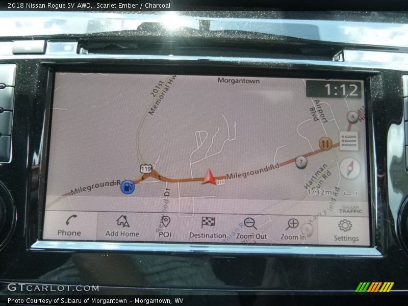 Scarlet Ember / Charcoal 2018 Nissan Rogue SV AWD