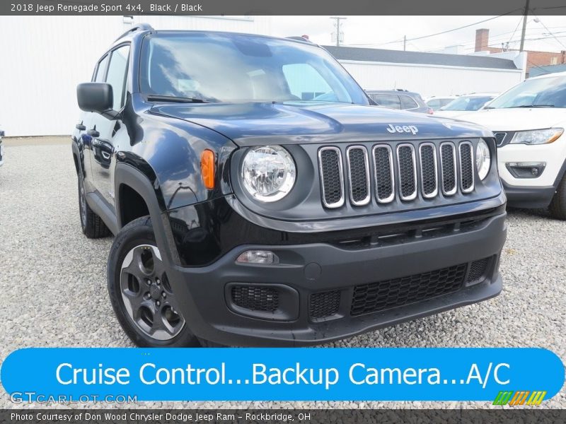 Black / Black 2018 Jeep Renegade Sport 4x4