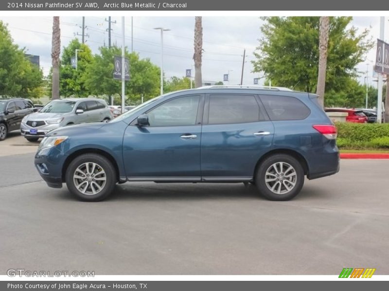 Arctic Blue Metallic / Charcoal 2014 Nissan Pathfinder SV AWD