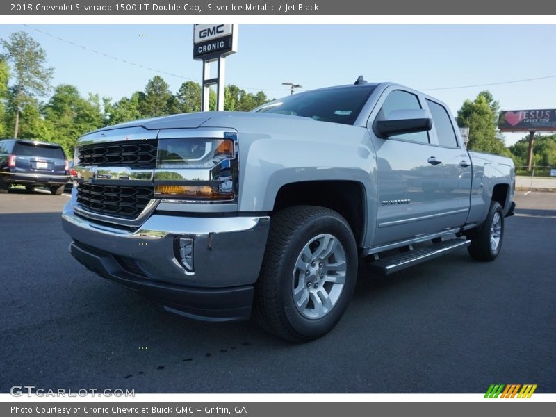 Silver Ice Metallic / Jet Black 2018 Chevrolet Silverado 1500 LT Double Cab