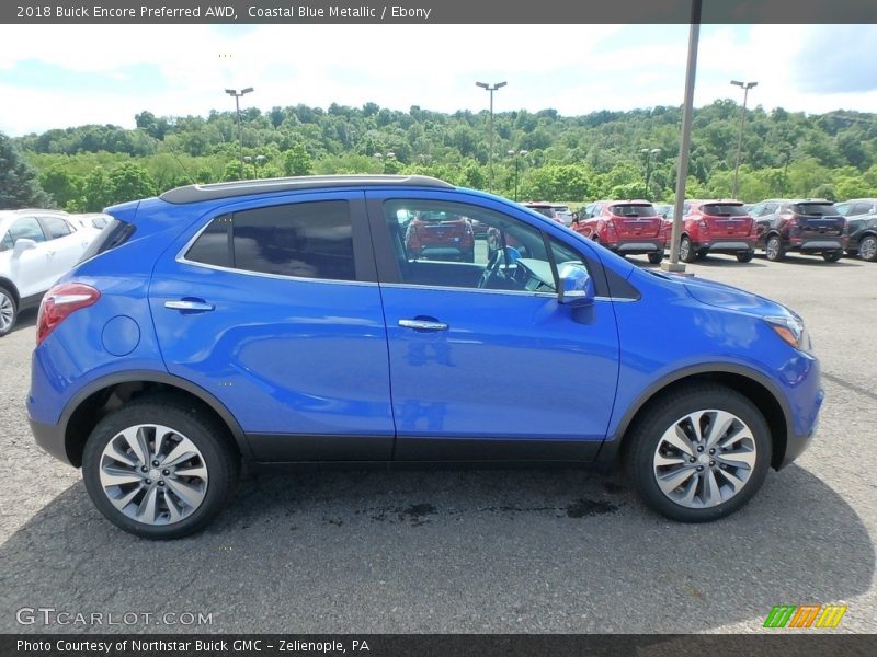 Coastal Blue Metallic / Ebony 2018 Buick Encore Preferred AWD