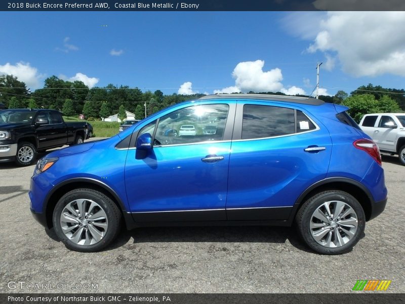 Coastal Blue Metallic / Ebony 2018 Buick Encore Preferred AWD