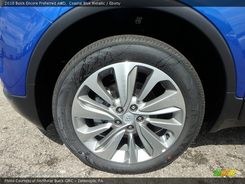 Coastal Blue Metallic / Ebony 2018 Buick Encore Preferred AWD