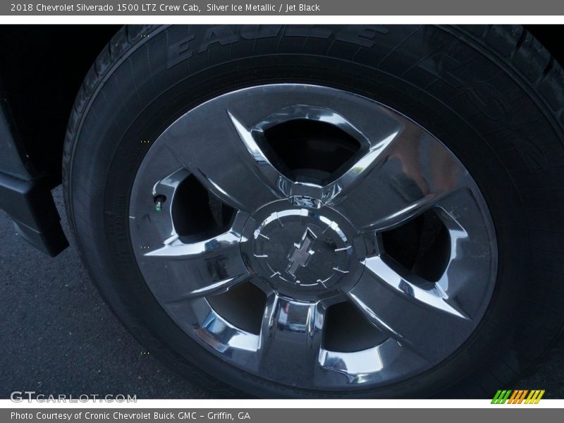 Silver Ice Metallic / Jet Black 2018 Chevrolet Silverado 1500 LTZ Crew Cab