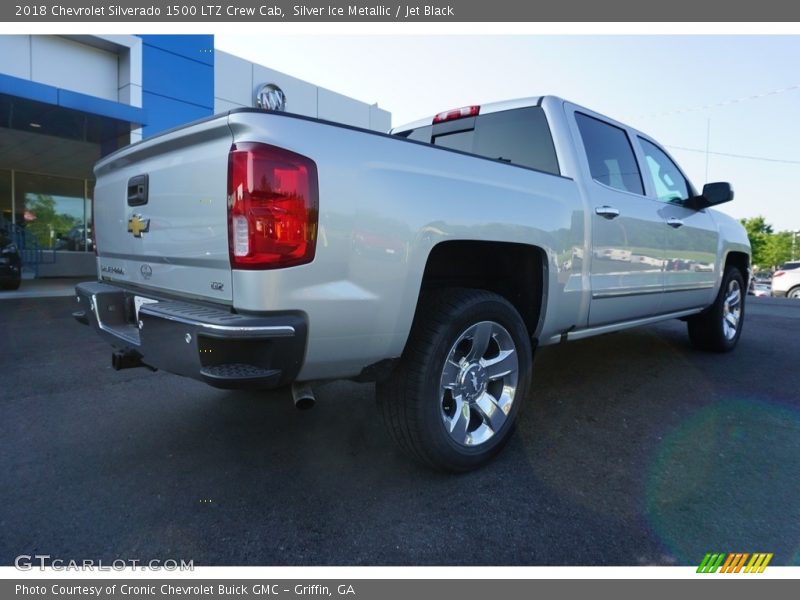 Silver Ice Metallic / Jet Black 2018 Chevrolet Silverado 1500 LTZ Crew Cab
