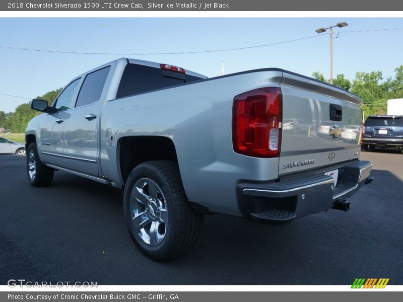 Silver Ice Metallic / Jet Black 2018 Chevrolet Silverado 1500 LTZ Crew Cab
