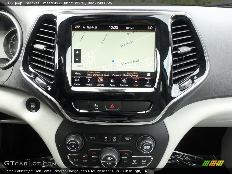 Bright White / Black/Ski Grey 2019 Jeep Cherokee Limited 4x4