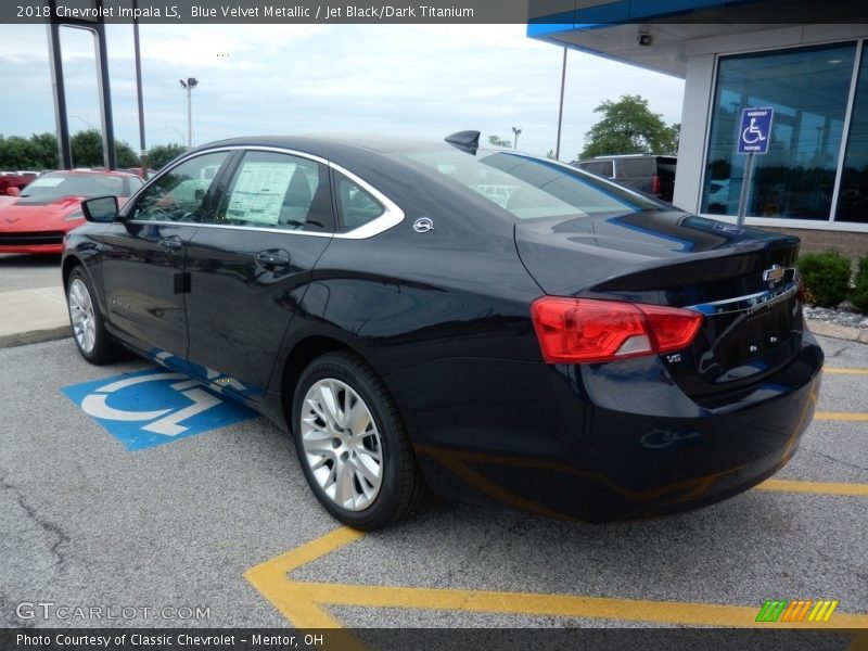 Blue Velvet Metallic / Jet Black/Dark Titanium 2018 Chevrolet Impala LS